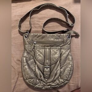 Vintage Bueno Bronze Metallic Purse Handbag w/ Adjustable Shoulder Strap